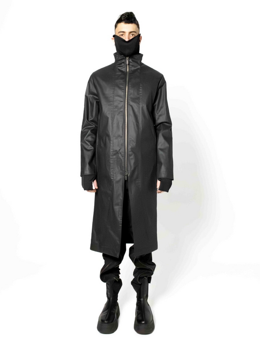 MEN GEOMETRIC LONG COLLAR JACKET