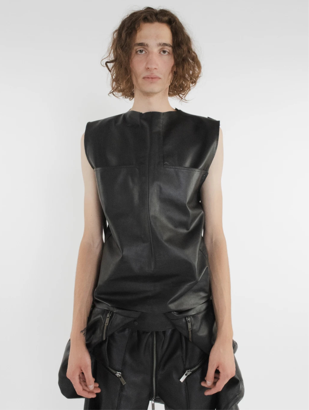 LEATHER BELT TANK TOP