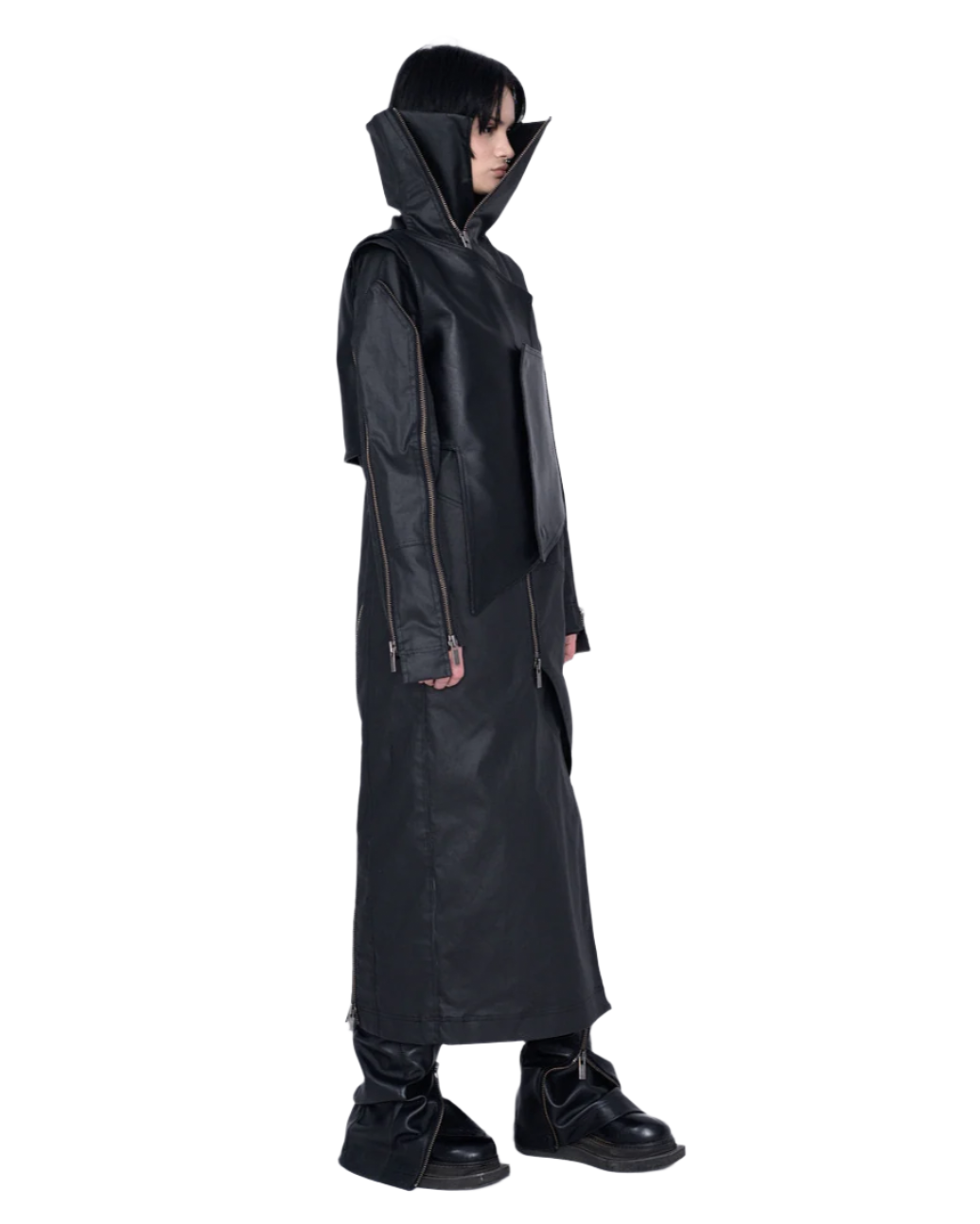 WOMEN DENIM LONG COAT