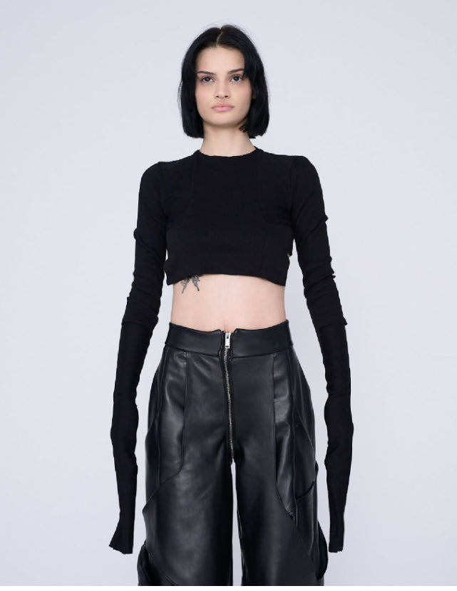 DOUBLE CROPPED SHORT COTTON TOP