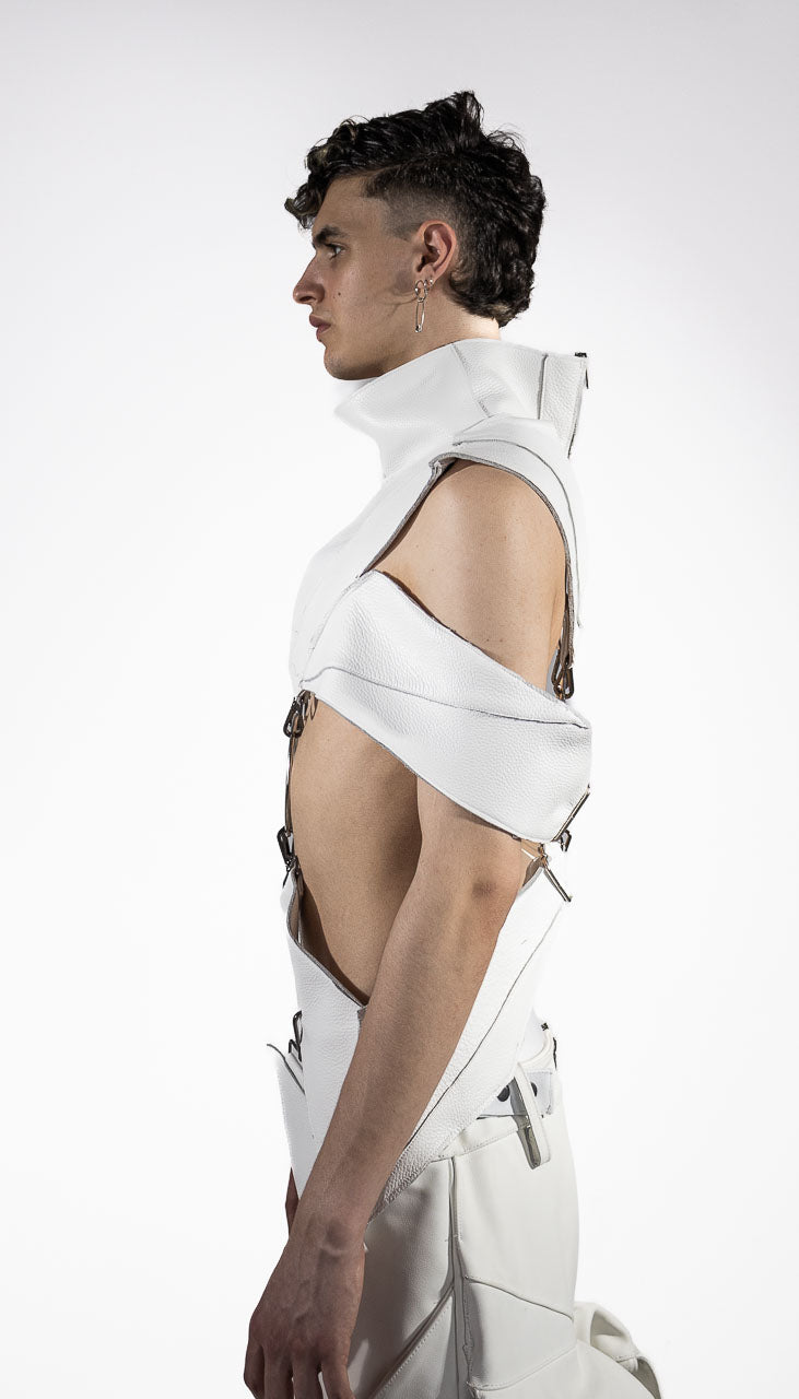 UNISEX WHITE STRAPS TOP