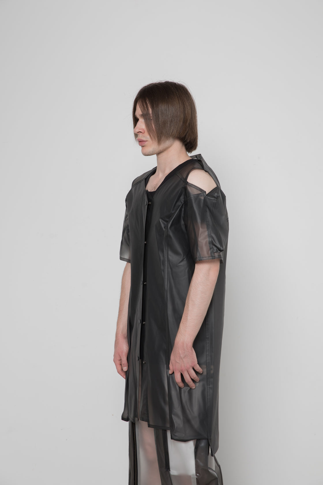 UNISEX BLACK TRANSLUCENT SHIRT