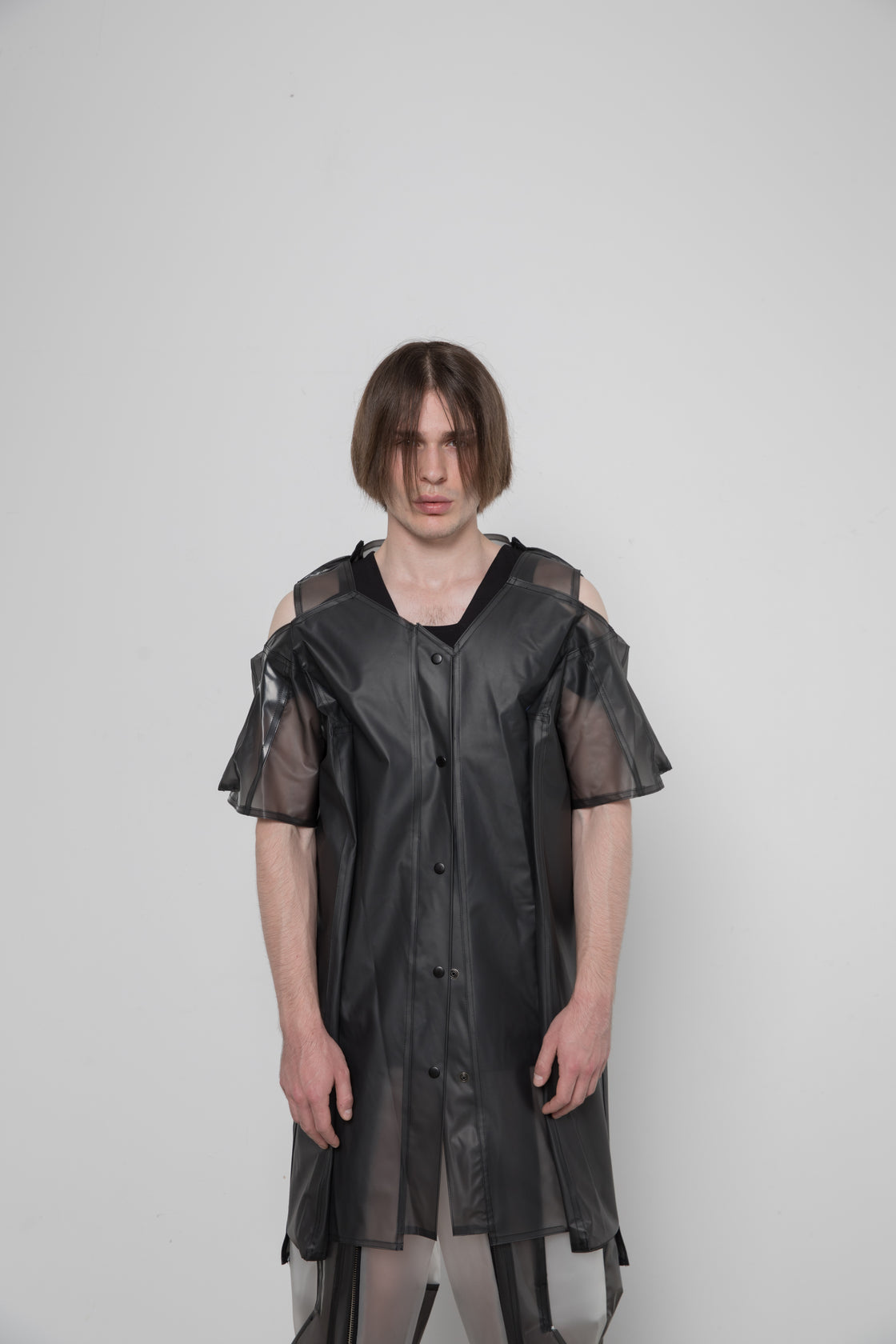 UNISEX BLACK TRANSLUCENT SHIRT