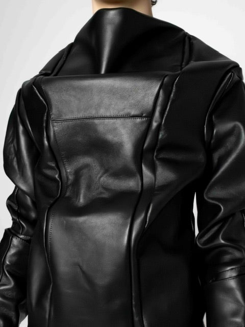 PLAIN LEATHER TOP