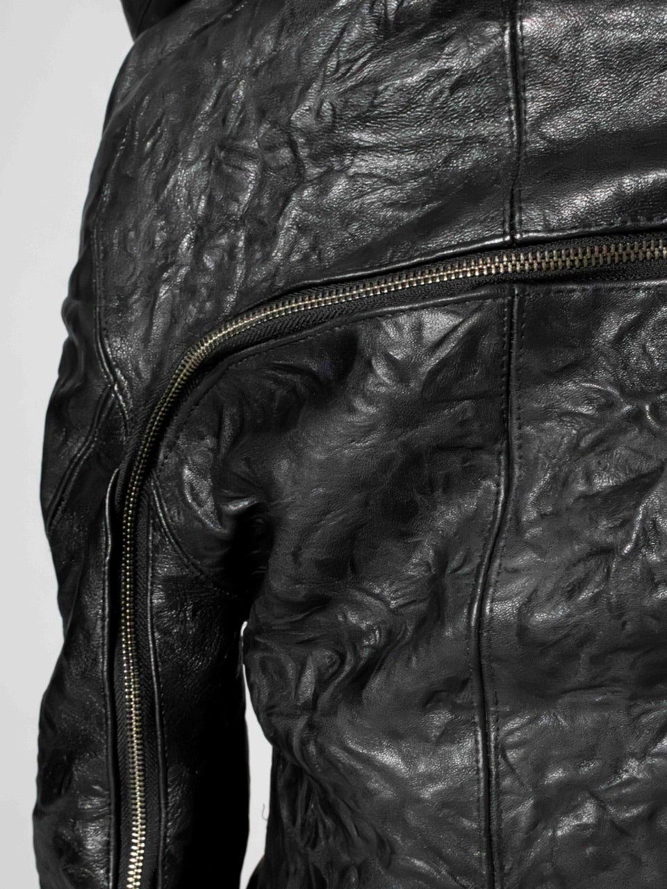 CRINCKLED LEATHER DRESS