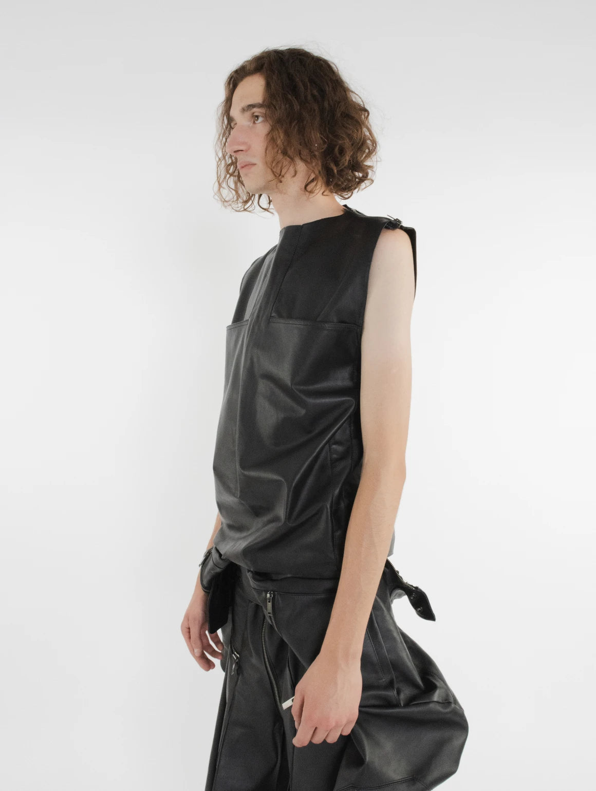 LEATHER BELT TANK TOP