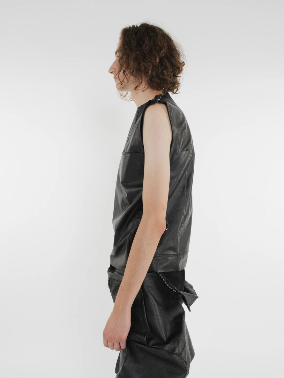 LEATHER BELT TANK TOP