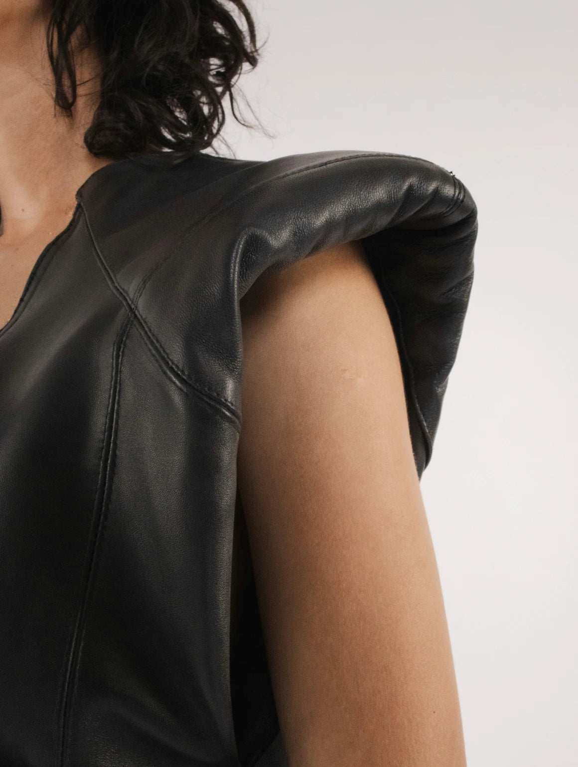 LEATHER SHORT DRESS