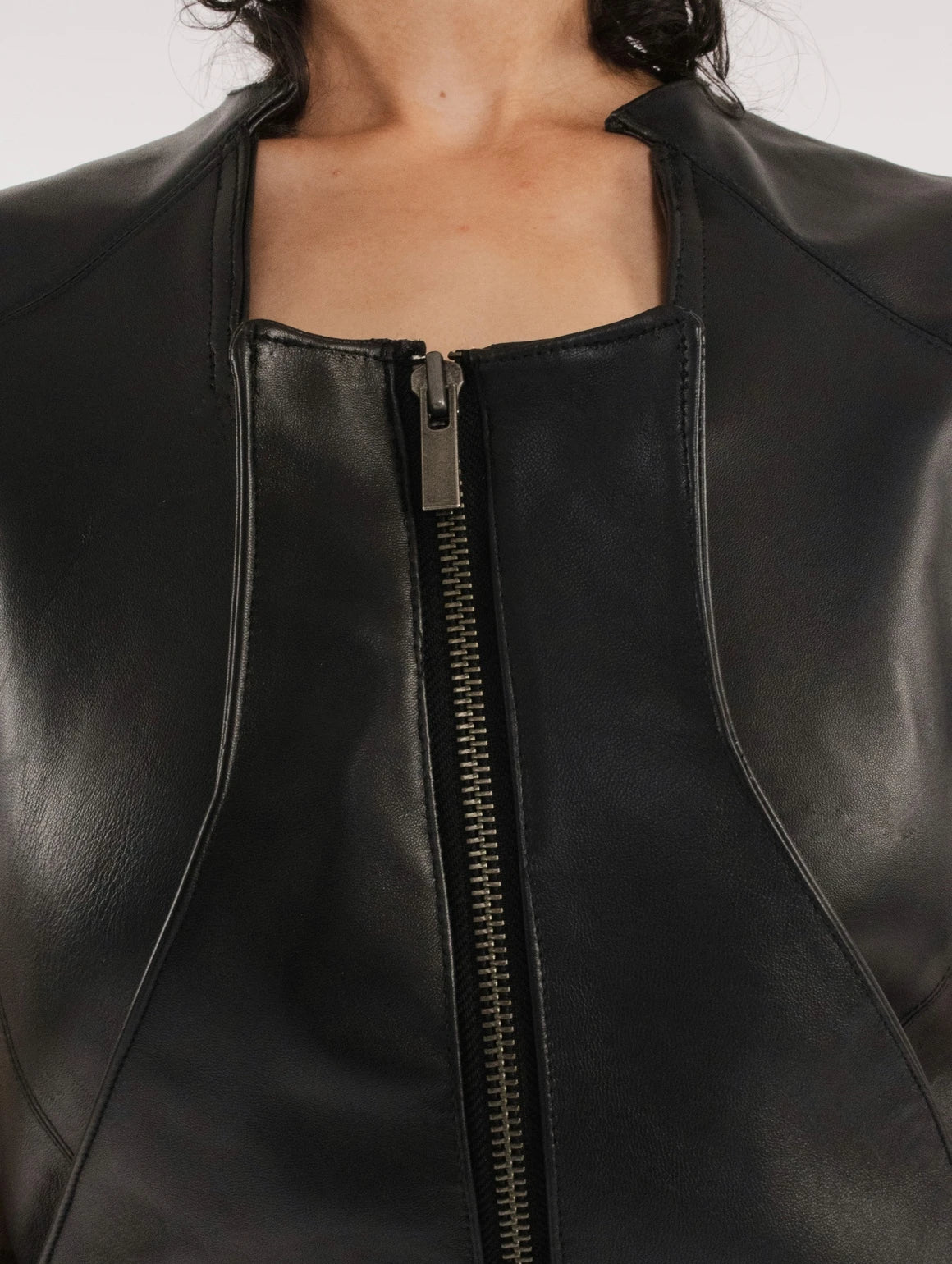 LEATHER SHORT DRESS
