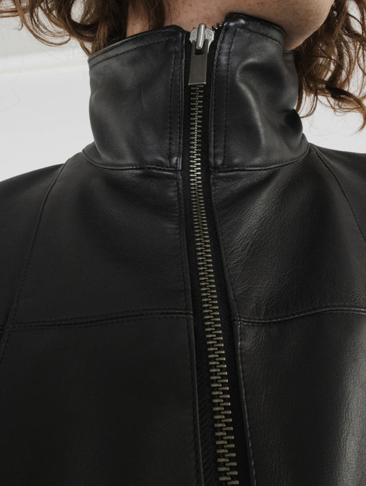 MEN TRIANGLE LEATHER JACKET