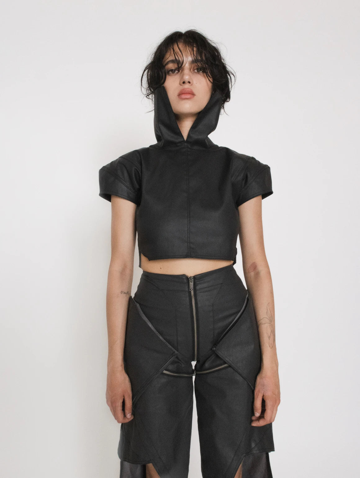 WOMEN DENIM COLLAR TOP