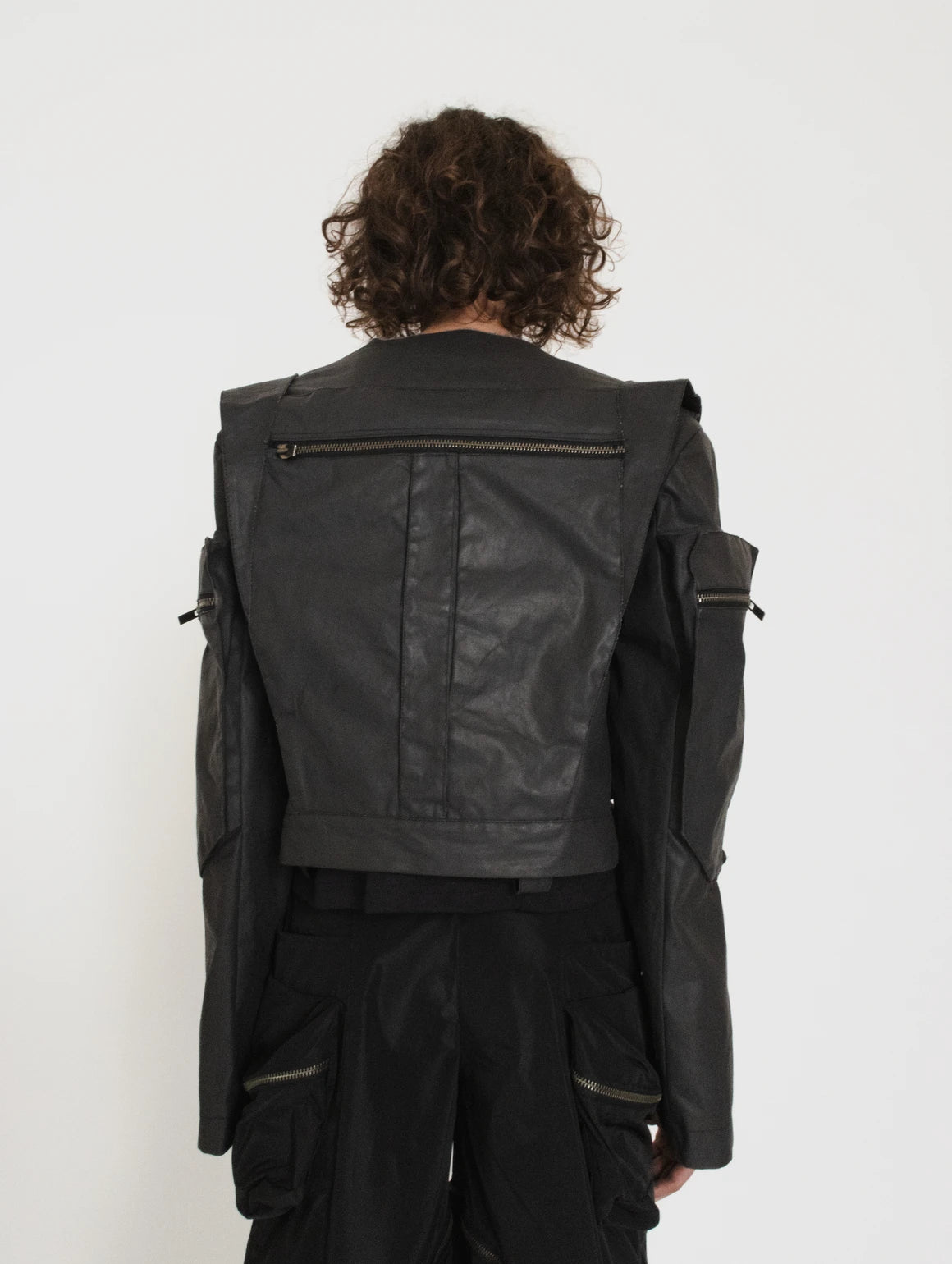 MEN DENIM ZIPPED JACKET