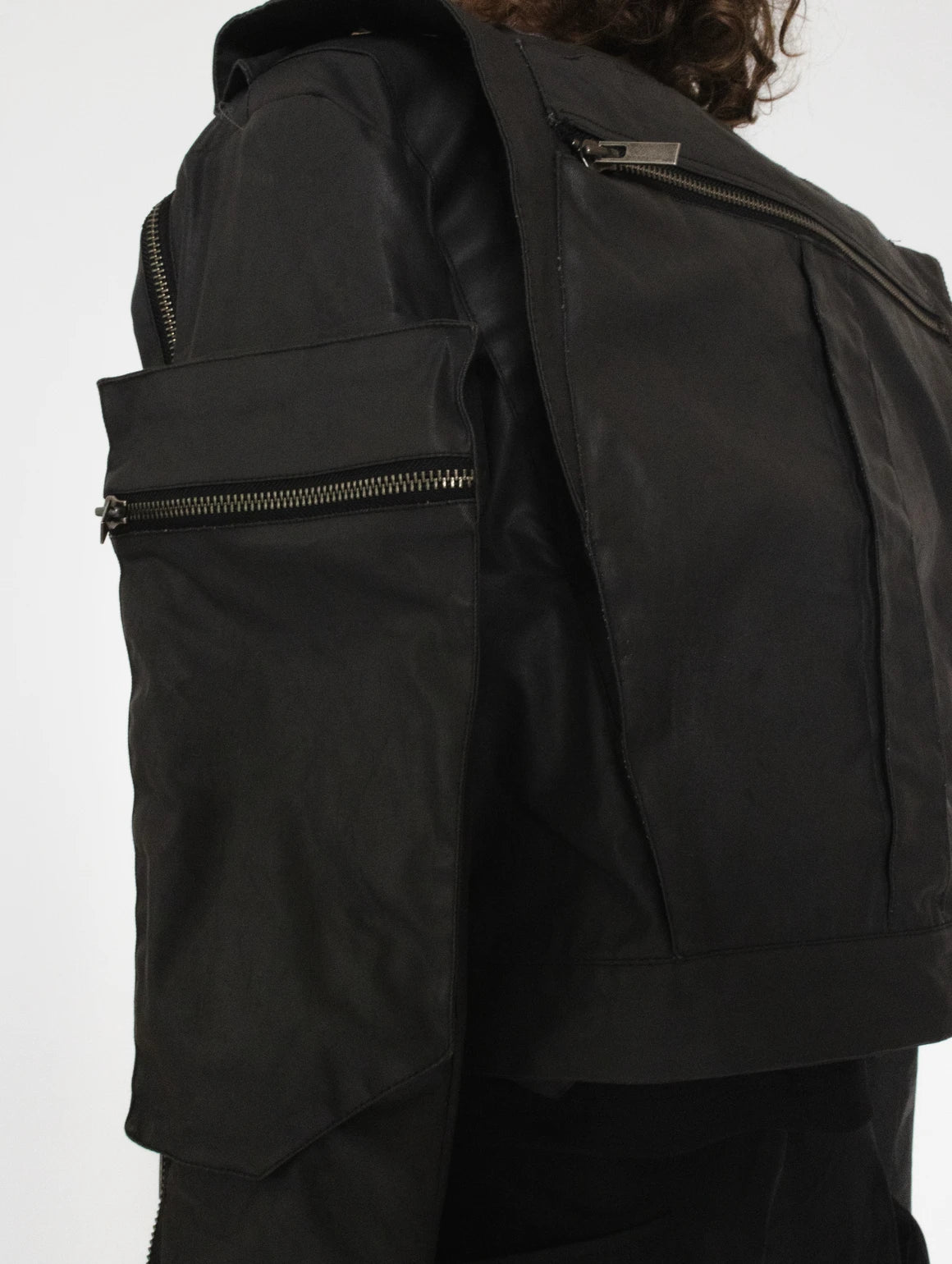 MEN DENIM ZIPPED JACKET