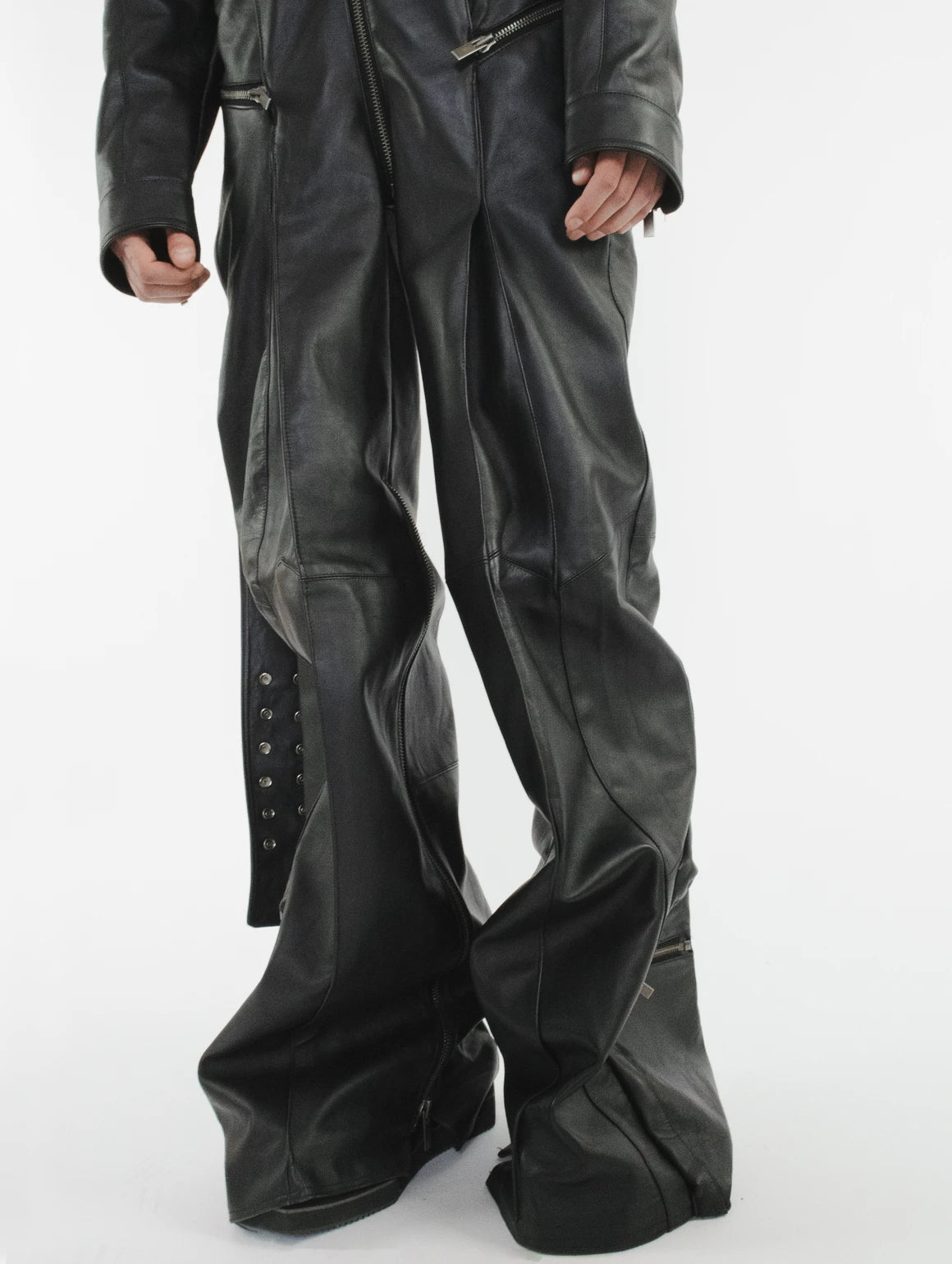 MEN LEATHER JUMPSUIT