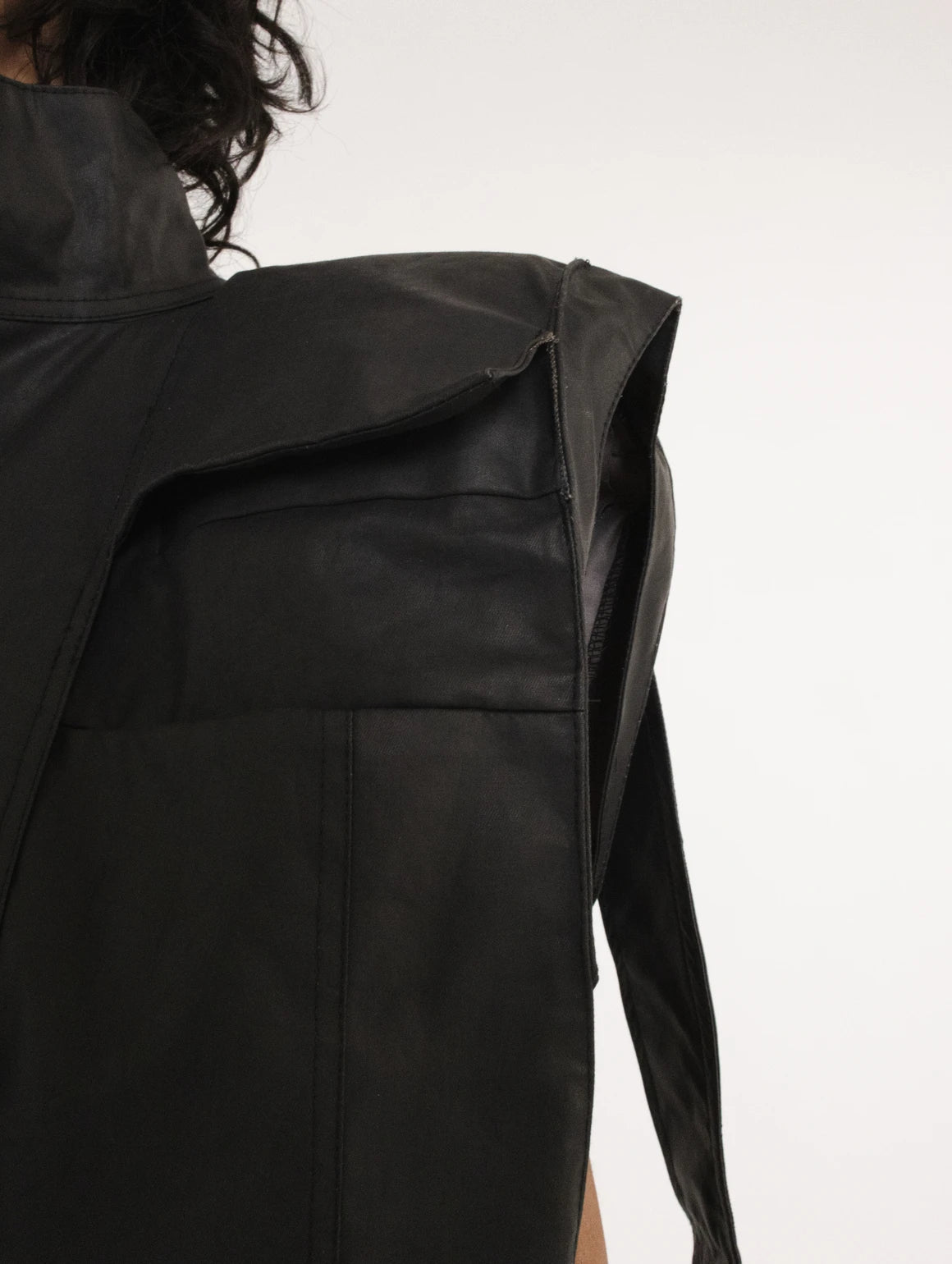 WOMEN DENIM CROPPED VEST