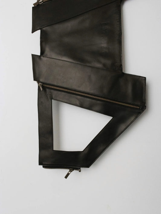 BLACK DOUBLE LAYERED TOTE VEST BAG