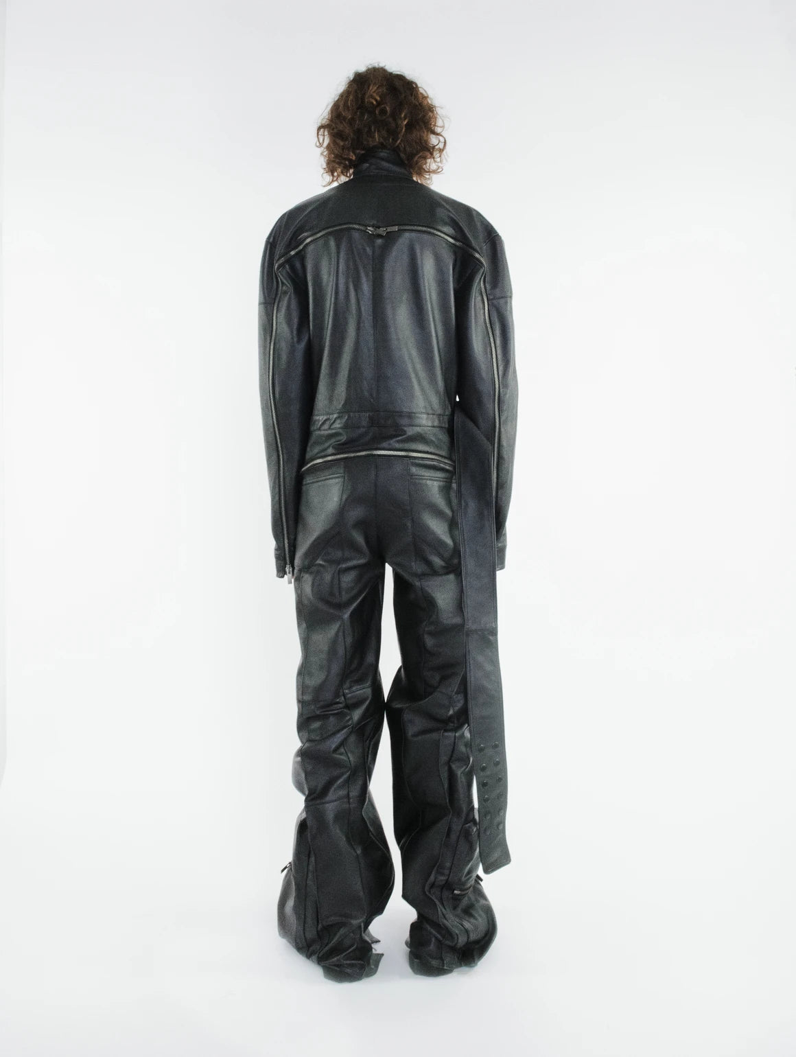 MEN LEATHER JUMPSUIT