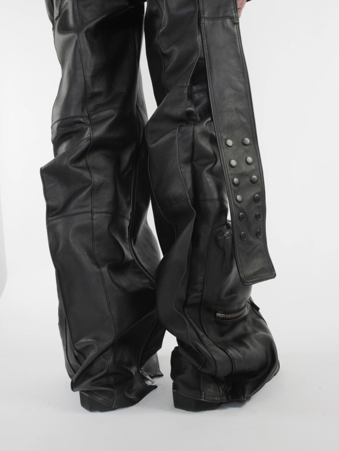 MEN LEATHER JUMPSUIT
