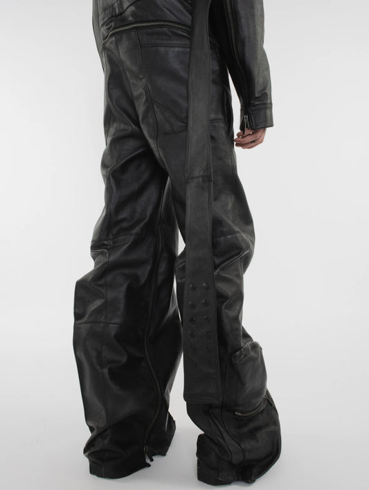 MEN LEATHER JUMPSUIT