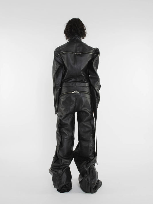 WOMEN LEATHER JUMPSUIT