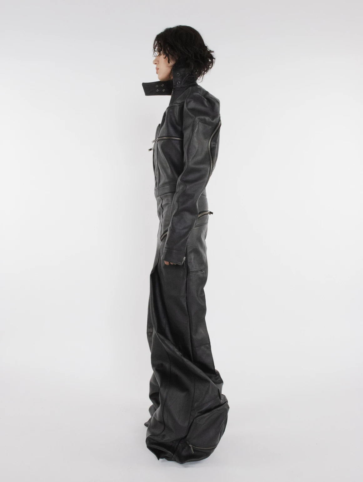WOMEN LEATHER JUMPSUIT