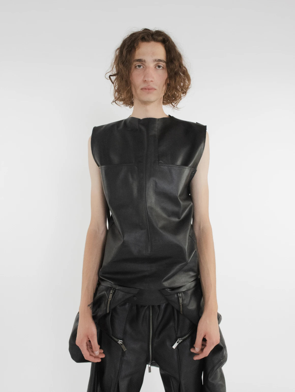 LEATHER BELT TANK TOP