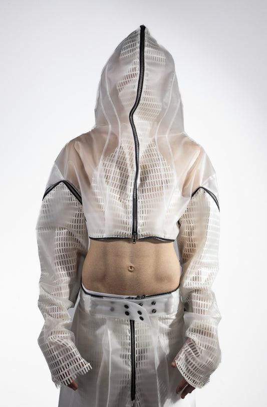MEN TRANSLUCENT JUMPSUIT JACKET