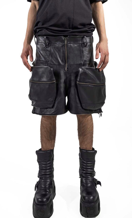 MEN LEATHER SHORT PANTS