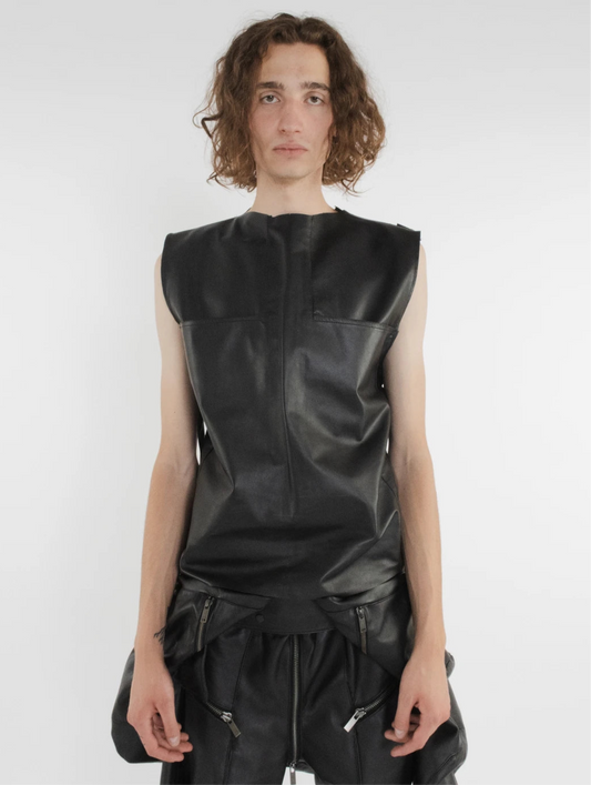 LEATHER BELT TANK TOP