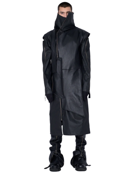 MEN DENIM LAYERED COAT
