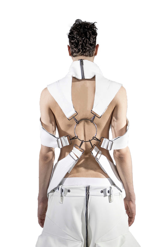 UNISEX WHITE STRAPS TOP