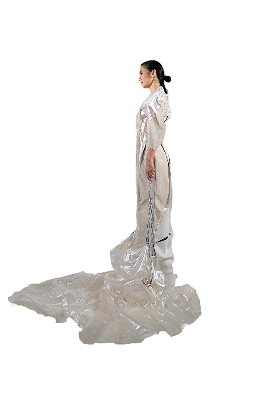 WOMEN TRANSPARENT LATEX DRESS