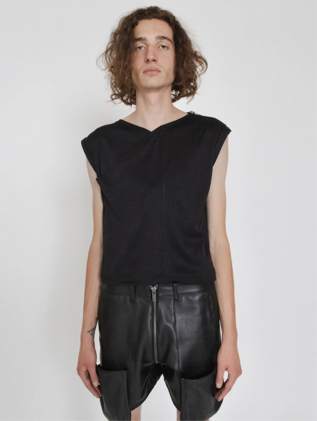 CROPPED COTTON TANK TOP