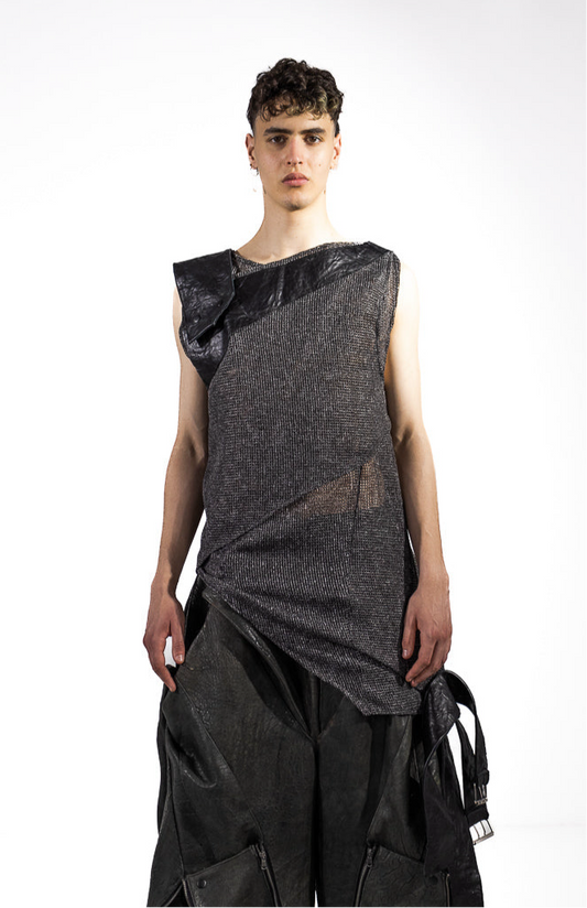 MEN MESH LAYERED TANK TOP