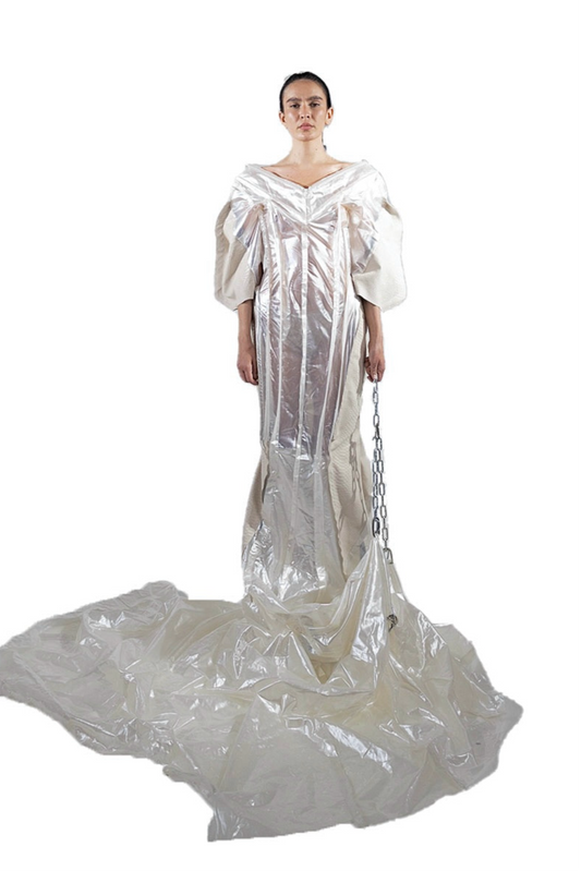 WOMEN TRANSPARENT LATEX DRESS