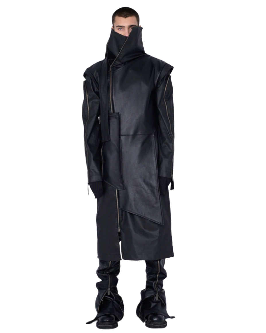 MEN DENIM LAYERED COAT