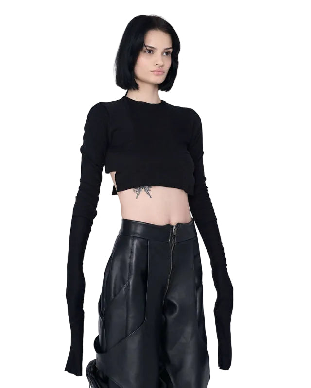 DOUBLE CROPPED SHORT COTTON TOP