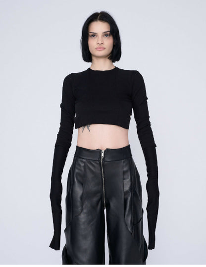 DOUBLE CROPPED SHORT COTTON TOP