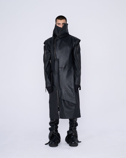 MEN DENIM LAYERED COAT