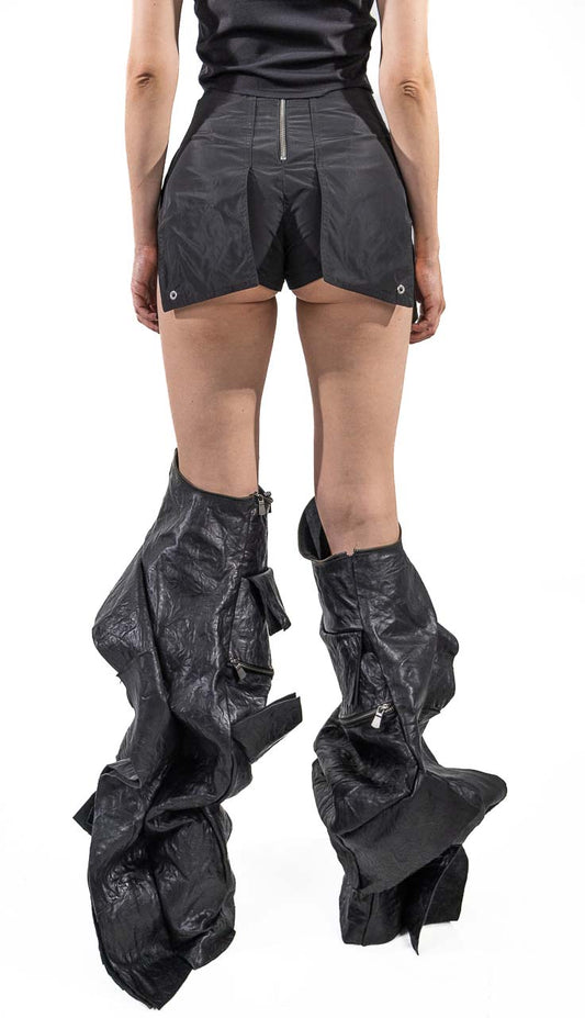 WOMEN PU SHORT PANTS