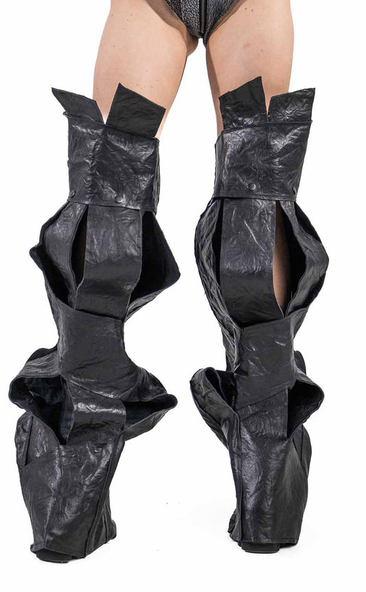 UNISEX LAYERED LEATHER SOCKS