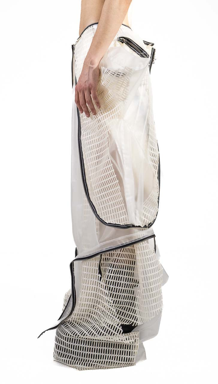 MEN TRANSLUCENT JUMPSUIT PANTS