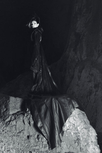 GOAT LEATHER FACE MASK DRESS