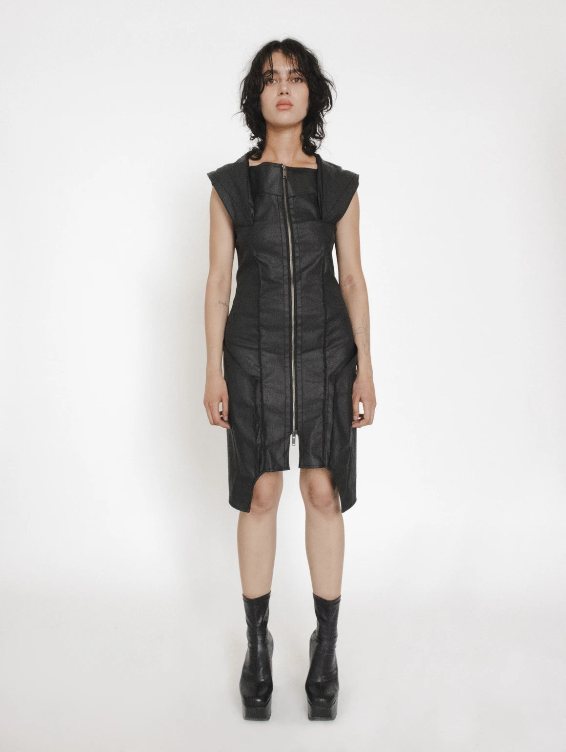 DENIM MOON WAXED DENIM DRESS