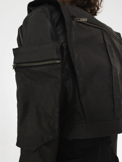 MEN DENIM ZIPPED JACKET