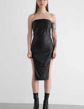 Doris Leather Dress