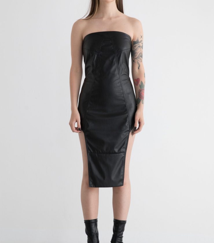 Doris Leather Dress