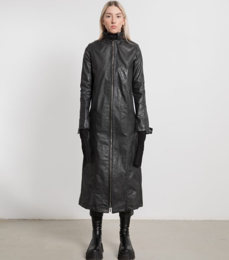 Women Waxed Long Jacket